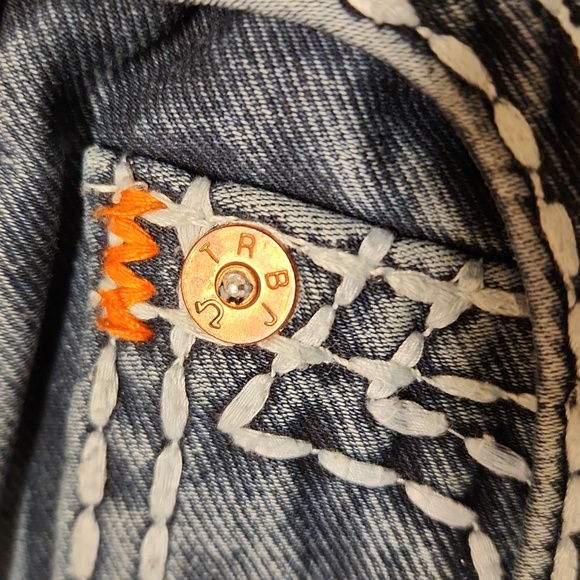 True Religion Straight Leg Acid Washed Jeans - Picture 5 of 16